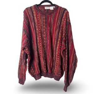 Norm Thompson Made In Italy Men’s Chunky Multicolor Knit Sweater 90s – XL